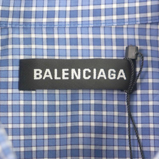未使用品▽バレンシアガ 19SS 556913 チェック柄 バックロゴ