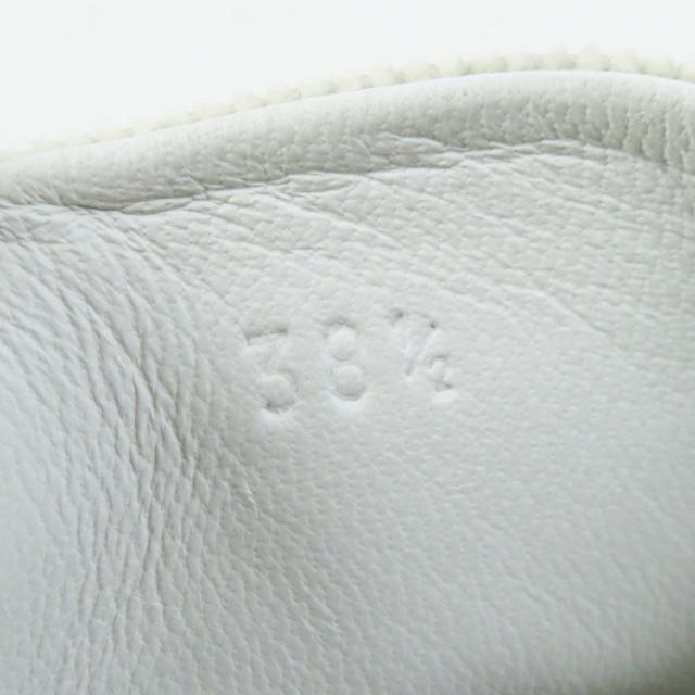 極美品◎HERMES エルメス 222189Z DEEP ディープ コーデュロイ スウェードレザー スニーカー ベージュ ホワイト 38.5 伊製 レディース_7