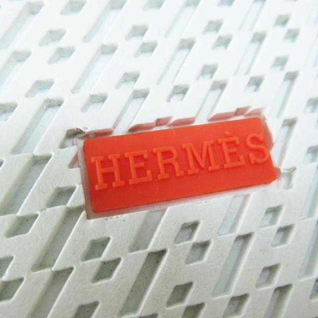 極美品◎HERMES エルメス 222189Z DEEP ディープ コーデュロイ スウェードレザー スニーカー ベージュ ホワイト 38.5 伊製 レディース_8