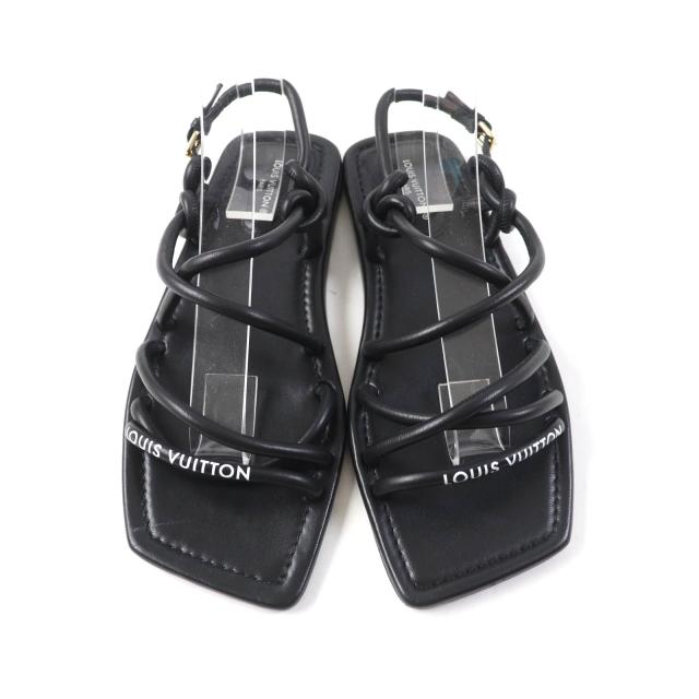 【未使用】LOUIS VUITTON ブラックレザー ストラップ ショルダーストラップ（調整不可、幅4CM） バイカラー