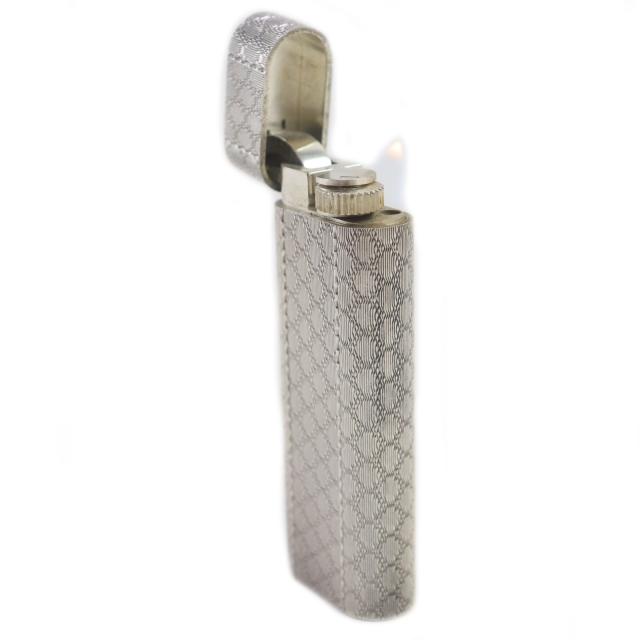 美品▽Cartier カルティエ オーバル 格子柄 ローラー式 ガス