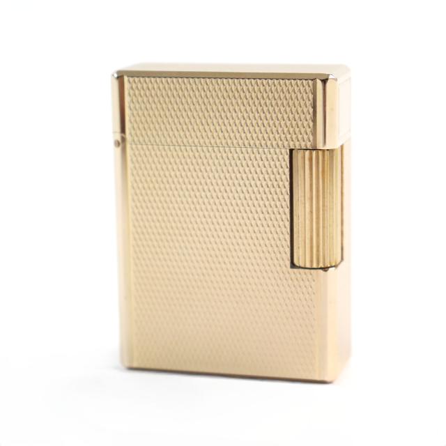 Dupont デュポン ライン1 ショート ダイヤ柄 ローラー式 ライター ゴールド フランス製 着火不可 訳ありの通販は 21,087円