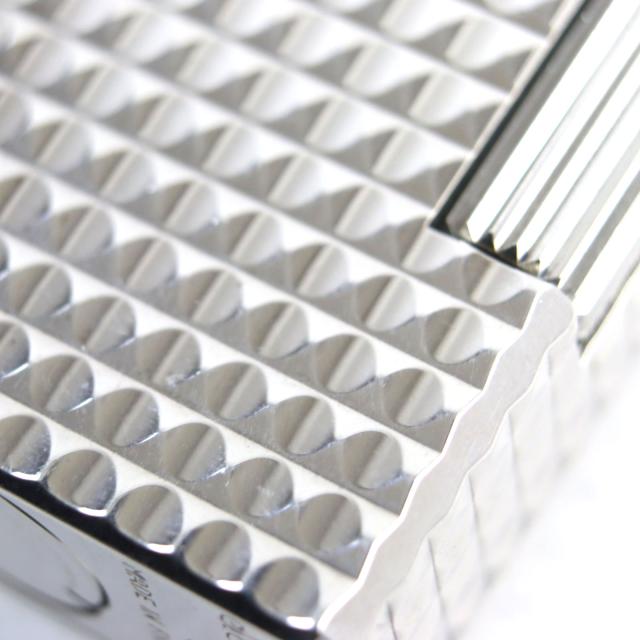 Dupont デュポン ライン1 ショート ダイヤモンドヘッド ローラー式 ライター シルバー フランス製 着火不可 訳あり_5