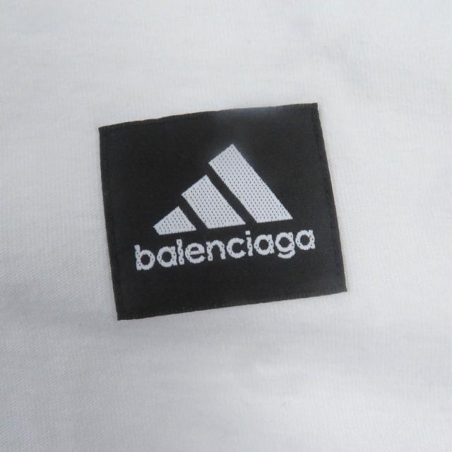 美品□BALENCIAGA バレンシアガ adidas 23SS 731369 パフォーマンスロゴ インサイドアウト オーバーサイズ Ｔシャツ L ドイツ製 正規品_4