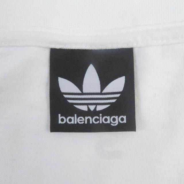 美品□BALENCIAGA バレンシアガ adidas 23SS 731369 パフォーマンスロゴ インサイドアウト オーバーサイズ Ｔシャツ L ドイツ製 正規品_5