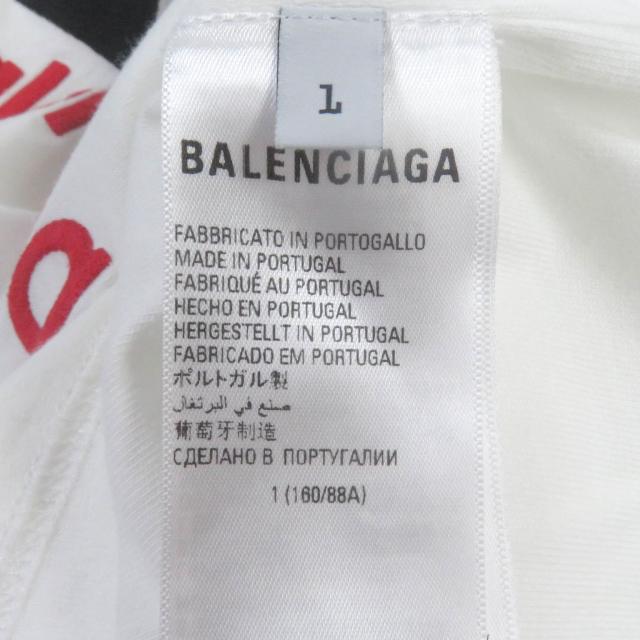 美品□BALENCIAGA バレンシアガ adidas 23SS 731369 パフォーマンスロゴ インサイドアウト オーバーサイズ Ｔシャツ L ドイツ製 正規品_6