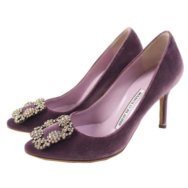 美品◎MANOLO BLAHNIK マノロブラニク ハンギシ ポインテッド