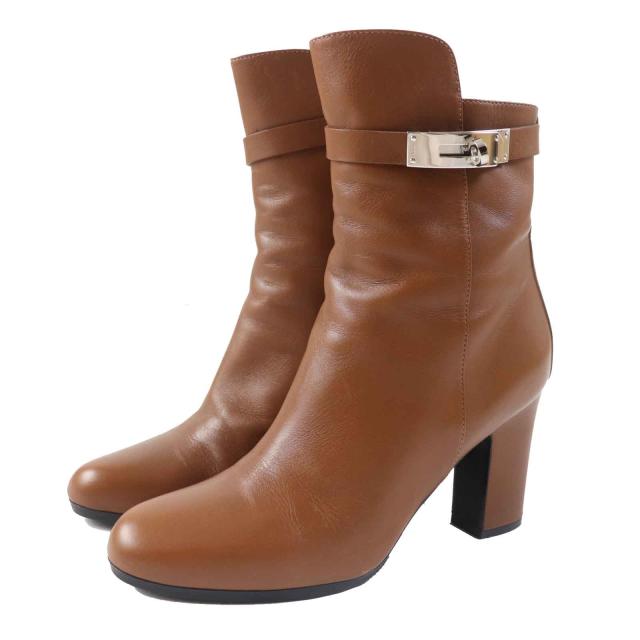 HERMES ブラウン ロングブーツ 38.5