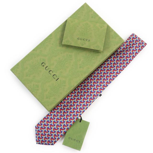 未使用品○GUCCI グッチ 2023年製 750484 シルク100% インター