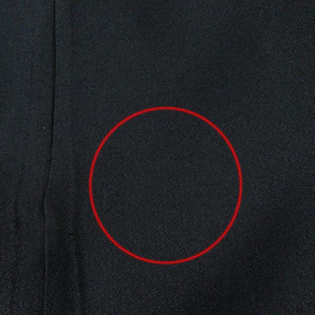 極美品☆CHANEL シャネル P43905V31200 シルク100％ グリポアボタン付 膝丈 タイトスカート ブラック 40 フランス製 レディース_8