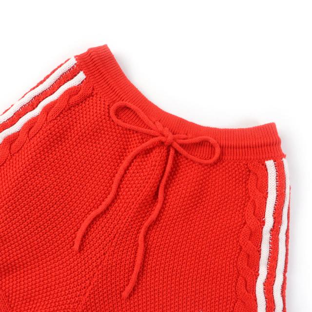 未使用品★GUCCI グッチ adidas アディダス 22AW 693835 リネン コットン混 トレフォイル刺繍入り ニット ショートパンツ M　正規品_2