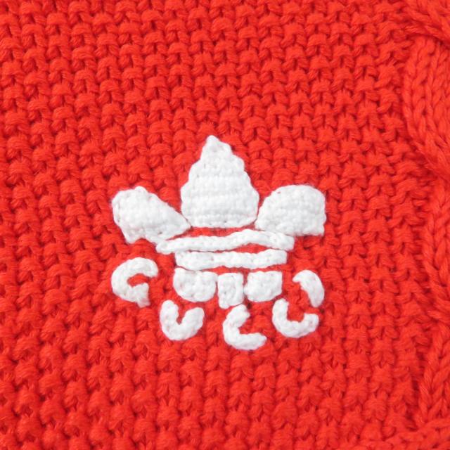 未使用品★GUCCI グッチ adidas アディダス 22AW 693835 リネン コットン混 トレフォイル刺繍入り ニット ショートパンツ M　正規品_5
