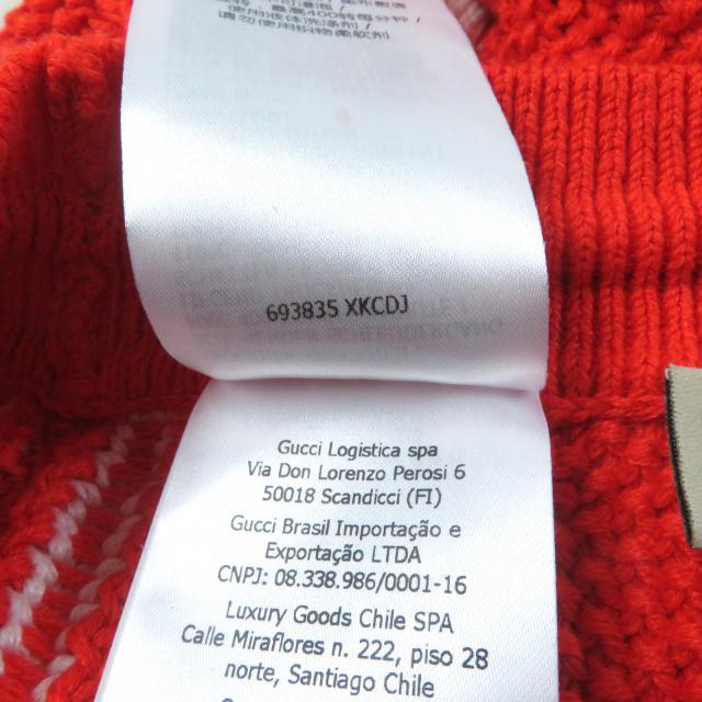 未使用品★GUCCI グッチ adidas アディダス 22AW 693835 リネン コットン混 トレフォイル刺繍入り ニット ショートパンツ M　正規品_8