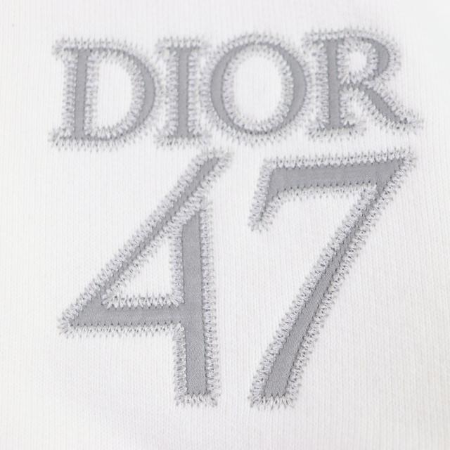 美品▼DIOR ディオール オム 24SS 413J434A0879 ロゴ刺繍 ハーフジップ プルオーバー スウェット ホワイト L イタリア製 正規品 メンズ_3