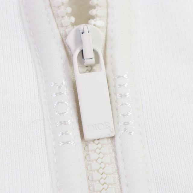 美品▼DIOR ディオール オム 24SS 413J434A0879 ロゴ刺繍 ハーフジップ プルオーバー スウェット ホワイト L イタリア製 正規品 メンズ_4