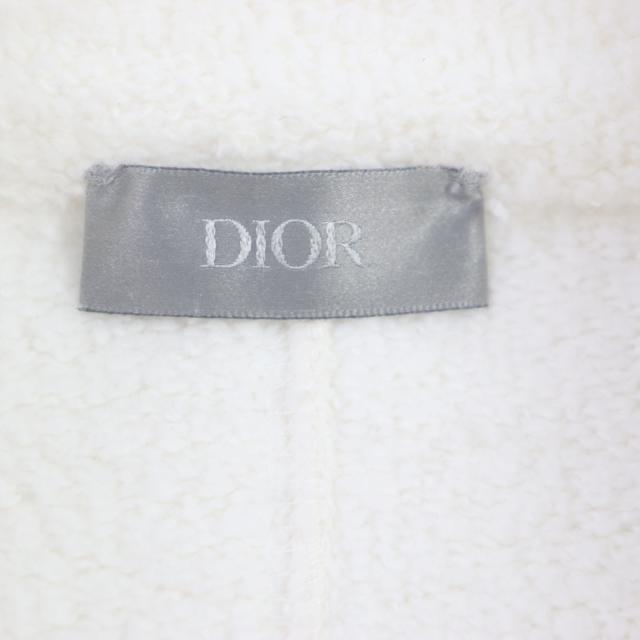 美品▼DIOR ディオール オム 24SS 413J434A0879 ロゴ刺繍 ハーフジップ プルオーバー スウェット ホワイト L イタリア製 正規品 メンズ_5