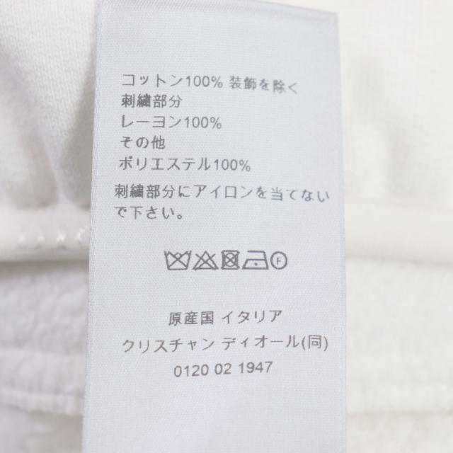 美品▼DIOR ディオール オム 24SS 413J434A0879 ロゴ刺繍 ハーフジップ プルオーバー スウェット ホワイト L イタリア製 正規品 メンズ_8