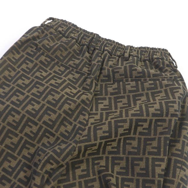 美品□FENDI フェンディ FJ0498/FB0767 FFロゴ ズッカ 総柄 シングルスーツ 上下セットアップ ブラウン 44 イタリア製 正規品 メンズ