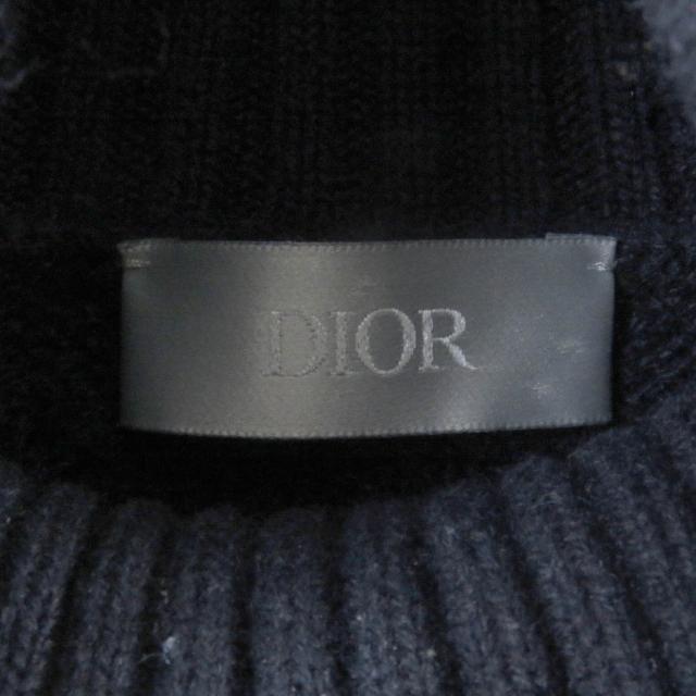 美品□DIOR ディオール オム 20AW 013M607AT074 ウール カシミヤ CDダイヤモンド アーガイル ハイネック 長袖ニット セーター XS 正規品_4