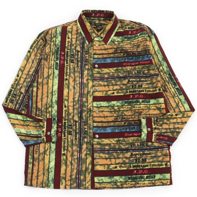 極美品●ヴィンテージ Jean Paul GAULTIER HOMME ジャンポールゴルチエ オム 総柄 長袖シャツ マルチカラー 48 正規品 メンズの通販は 25,575円