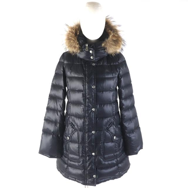 バーバリー ブルーレーベル コート ブラック 40 フード付き クリーニング済み