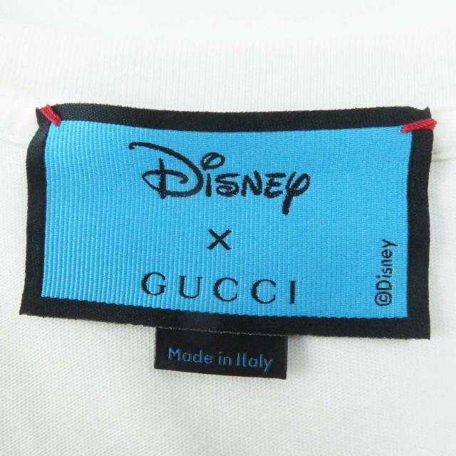 極美品◎GUCCI グッチ Disney ディズニー 644674 コットン ドナルドダック ポケット付き 半袖Ｔシャツ アイボリー ブラック XS 正規品_5