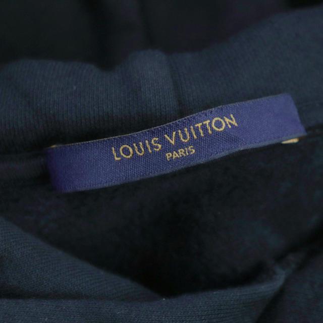美品▼LOUIS VUITTON ルイヴィトン 20AW ステープルズ エディション インサイドアウト プルオーバー パーカー ブラック M 正規品 メンズ_6