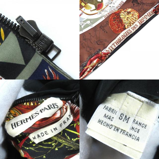 極美△HERMES エルメス ヴィンテージ LES MYTHOLOGIES DES HOMMES ROUGES 褐色の男達の伝説 マルジェラ期 リバーシブルジャケット 正規品_8
