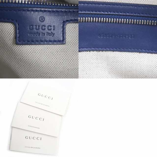 極美品▼GUCCI グッチ 658579 GGエンボス バックパック レザー リュック・デイパック ブルー シルバー金具 保存袋付き イタリア製 メンズの通販は