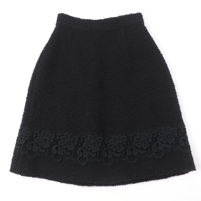 DOLCE & GABBANA ブラックレーススカート 36