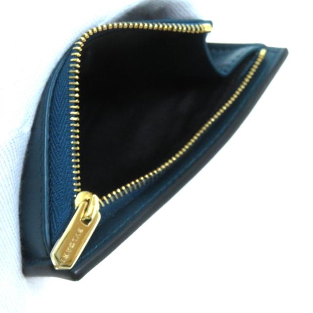 極美品△BVLGARI ブルガリ 291749 インフィニートゥム コンパクトウォレット レザー 二つ折り財布 ブラック ブルー 箱付き イタリア製の通販は