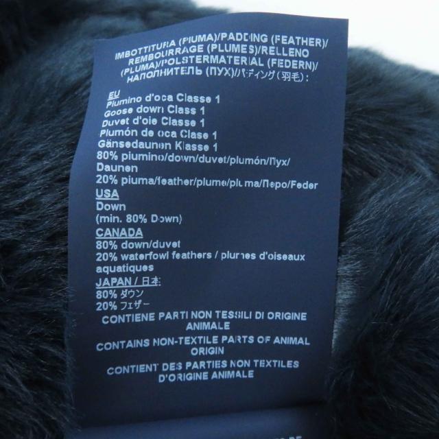 極美品◎Herno ヘルノ 22AW PI1166D-12354-9202 LADY CAPE フェイクファー スタンドカラー ダウンジャケット ネイビー 42 正規品の通販は