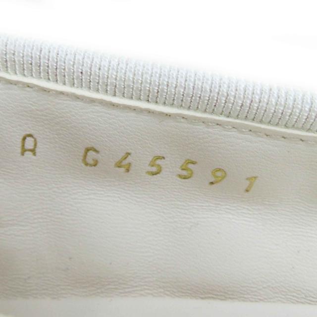 美品◎CHANEL シャネル 24P G45591 バレリーナ ココマーク リボン付 ラムスキン フラットシューズ／バレエシューズ 黒 白 赤 36 箱・袋付_7