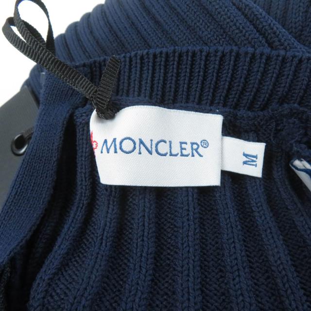 未使用品★MONCLER モンクレール TUTA クルーネック ノースリーブ リブニット ジャンプスーツ ネイビー M イタリア製 レディース_7
