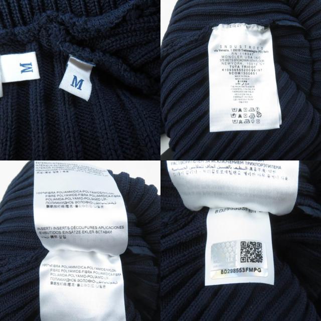 未使用品★MONCLER モンクレール TUTA クルーネック ノースリーブ リブニット ジャンプスーツ ネイビー M イタリア製 レディース_8