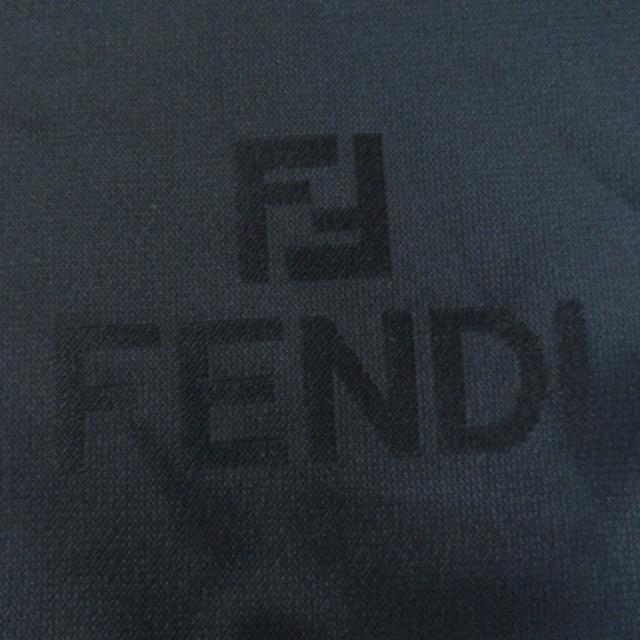 極美品◎FENDI フェンディ 2019年製 FF8679 袖口ミンク ハーフジップ 比翼 ロングコート ブラック 38 ハンガー・ガーメント付き 正規品_7