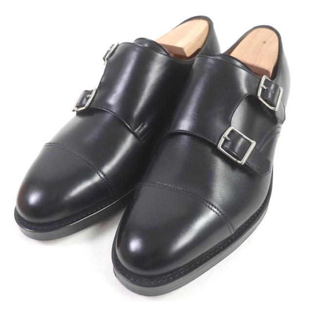未使用品□John Lobb ジョンロブ WILLIAM 8797ラスト ブラックカーフ ダブルモンクストラップ ドレスシューズ 6E イングランド製 希少の通販は 75,625円