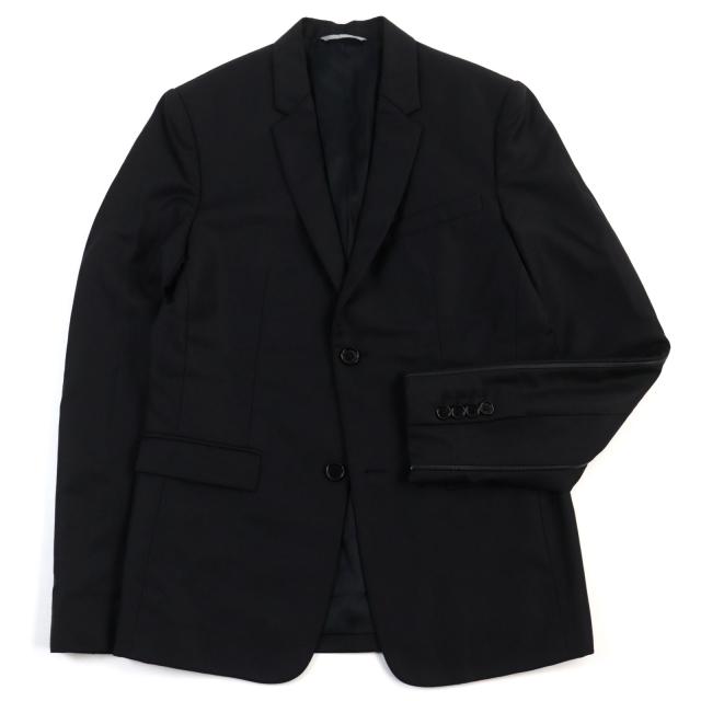美品○Dior HOMME ディオールオム 533C289C3226 レザー使い シングル スモーキングジャケット/テーラードジャケット 44 正規品 メンズの通販は 27,225円