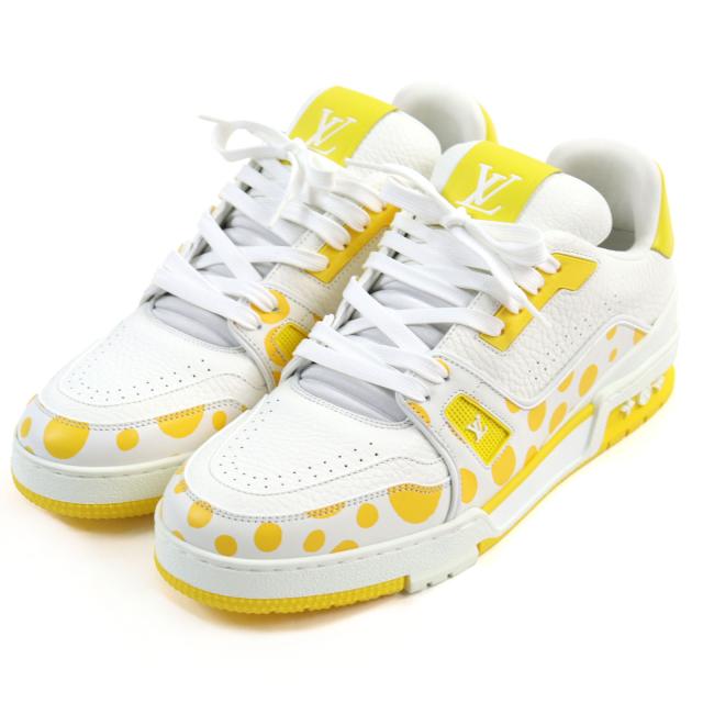 未使用品○LOUIS VUITTON ルイヴィトン 草間彌生 YK 2022年製 1ABD20 LVトレイナーライン インフィニティドット レザー スニーカー 8