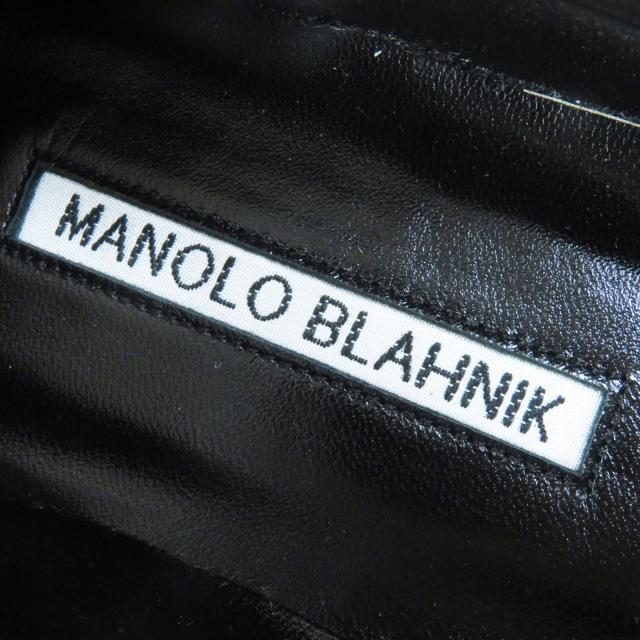 未使用品◎MANOLO BLAHNIK マノロブラニク 19SS HANGTSTFLAT ハンギシフラット フローラル柄 パンプス マルチ 37.5 箱 正規品_7