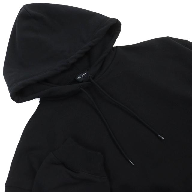 美品△BALENCIAGA バレンシアガ 651795 コット100％ン バックロゴ 