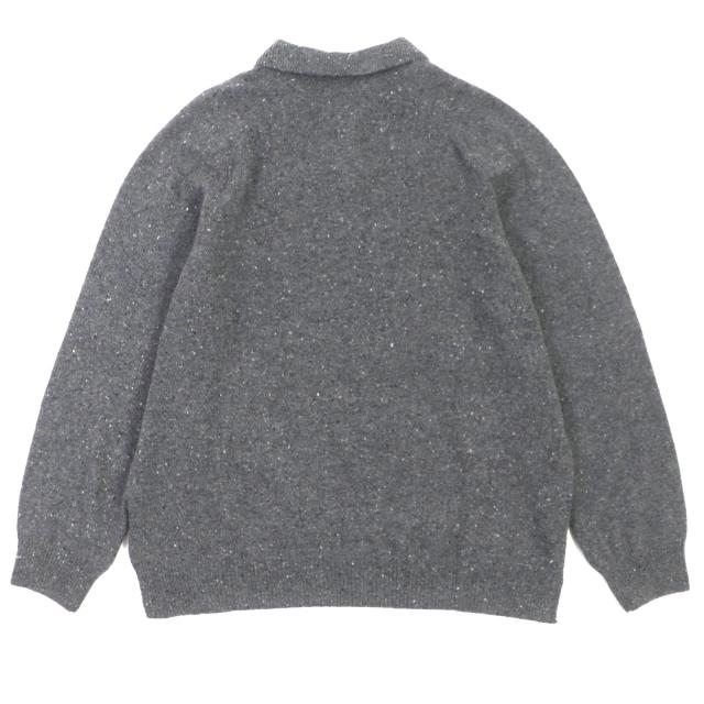 極美品▼DIOR ディオール オム 22AW 243M830AT449 カシミヤ100% ロゴ刺繍 オーバーサイズ ニット 長袖ポロシャツ XXL 正規品 メンズ