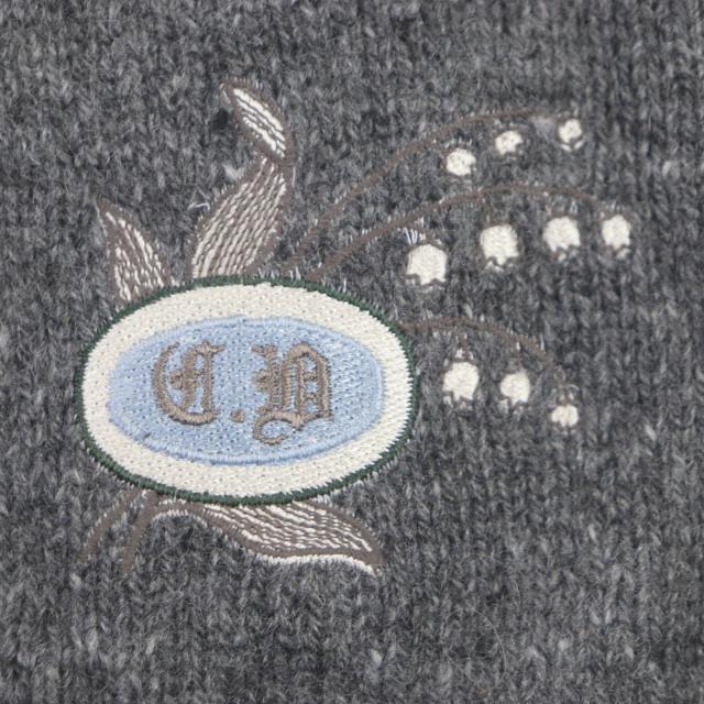 極美品▼DIOR ディオール オム 22AW 243M830AT449 カシミヤ100% ロゴ刺繍 オーバーサイズ ニット 長袖ポロシャツ XXL 正規品 メンズ
