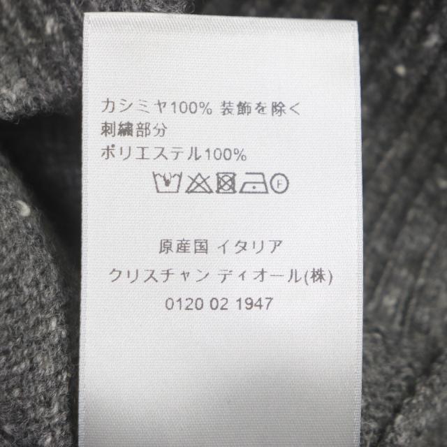 極美品▼DIOR ディオール オム 22AW 243M830AT449 カシミヤ100% ロゴ刺繍 オーバーサイズ ニット 長袖ポロシャツ XXL 正規品 メンズ