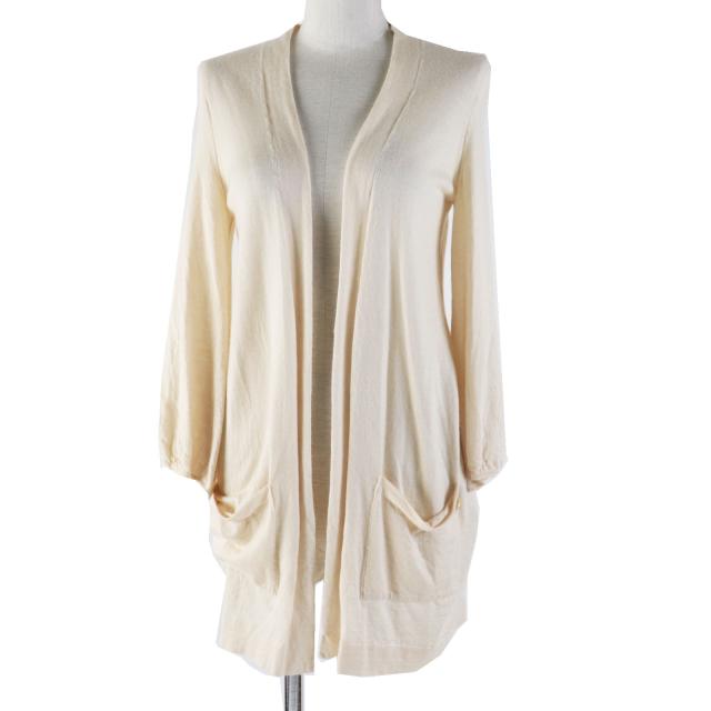 美品◎DAISY LIN for FOXEY デイジーリン フォー フォクシー 32714 フェアリーカーディガン カシミヤ シルク フロントオープン ベージュ Fの通販は