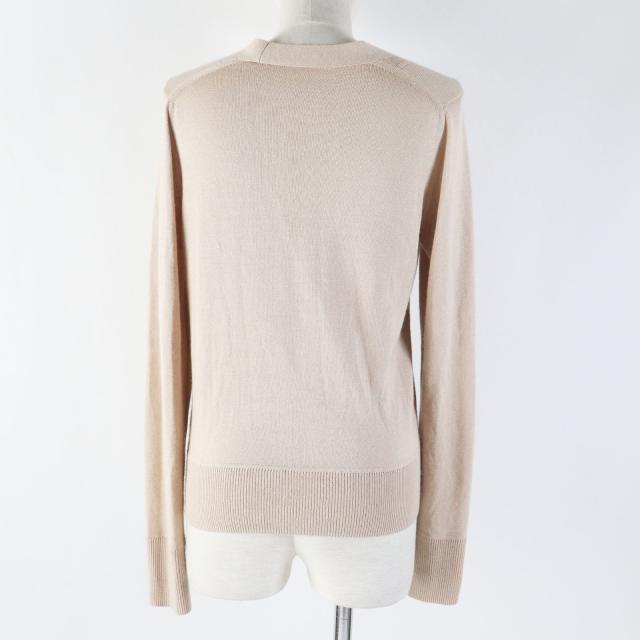FOXEY - 極美品◎FOXEY フォクシー 35234 シルク カシミヤ ロゴボタン付き 長袖 ニット カーディガン ベージュ 38 日本製 正規品 レディース FOXEY 極美品◎FOXEY フォクシー 35234 シルク カシミヤ ロゴ