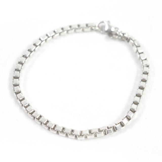 極美品□TIFFANY&Co. ティファニー ベネチアン アクセサリー ブレスレット SV925 シルバー 重量16.7g メンズ 24年5月購入 定価72600円の通販は
