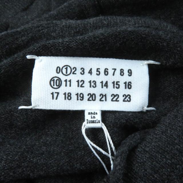 未使用品★Maison Margiela メゾンマルジェラ 24SS S51GU0132 カシミヤ混 クラッシュ加工 ニットプルオーバー パーカー ぐれー S 正規品_4