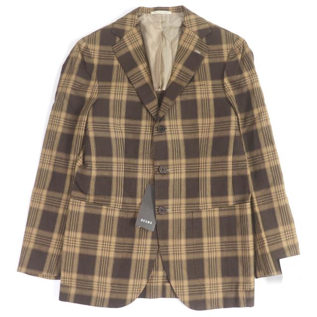 未使用品□De Petrillo デ ペトリロ リネン コットン シングル ブレザー テーラードジャケット 44 イタリア製 正規品 定価118800円