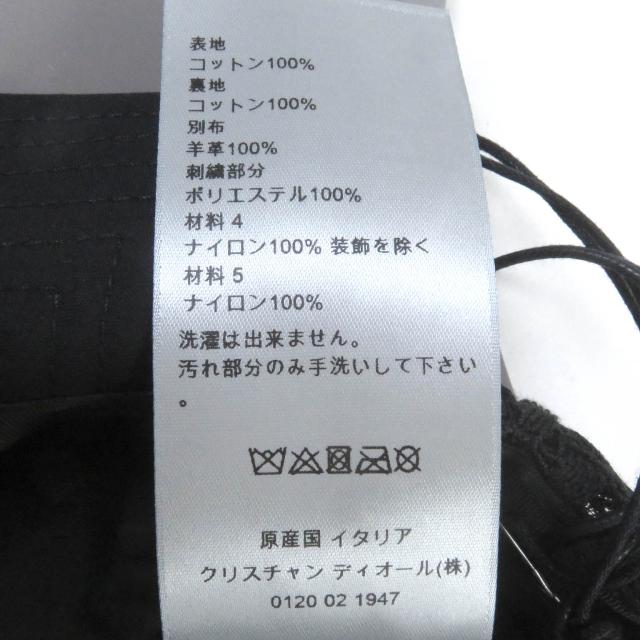 未使用品□DIOR ディオール オム 283C903A4451 オブリーク ドッキング キャスケット ハット キャップ 帽子 ブラック L イタリア製 正規品_6